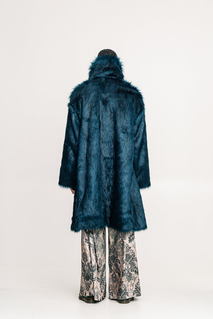 Sternum Fur Coat Petrol