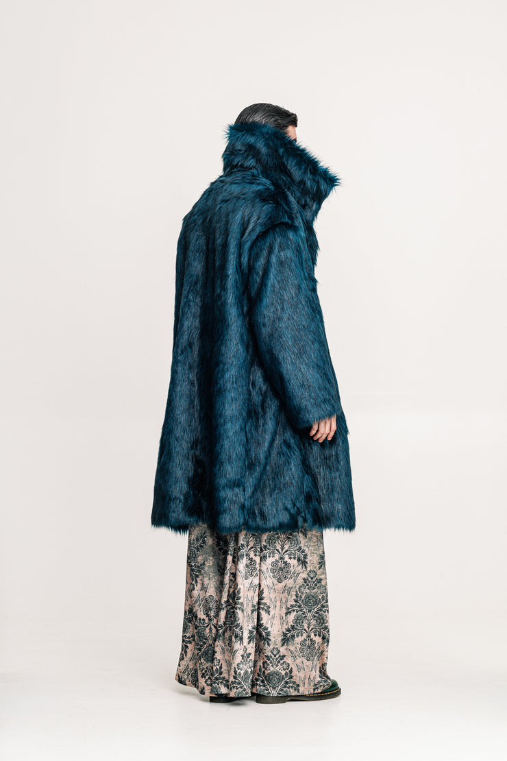 Sternum Fur Coat Petrol