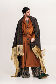 Aer Blanket Scarf Printed Beige