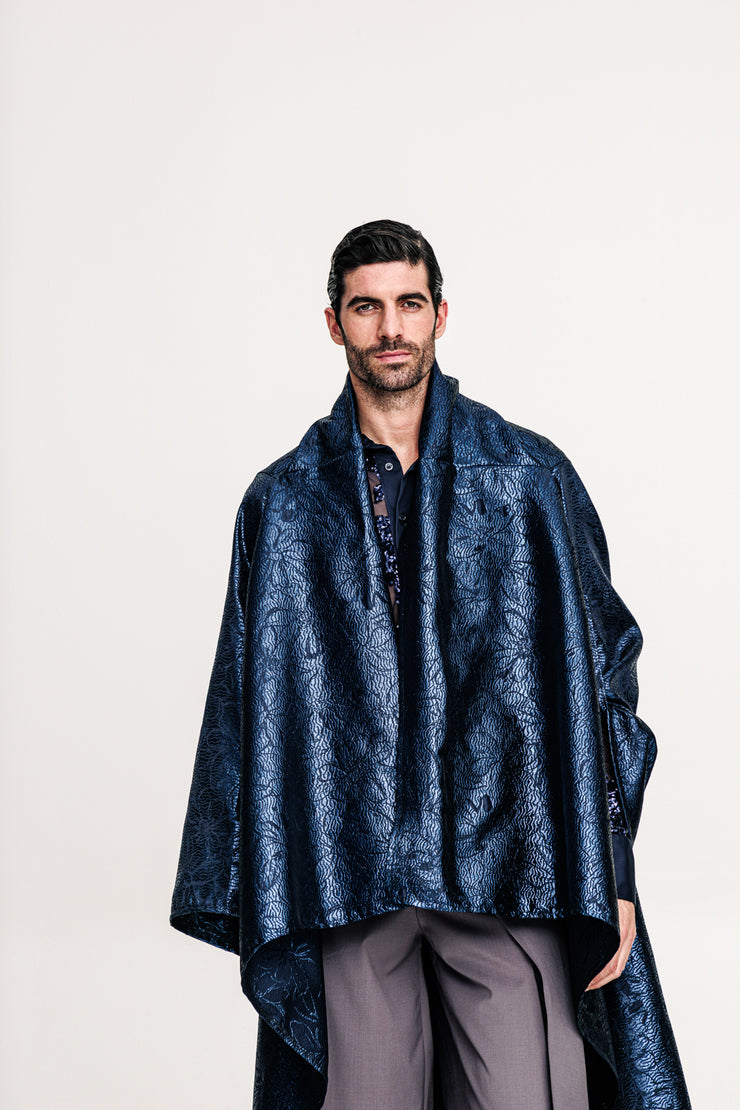 Hmong Kimono Brocade Blue