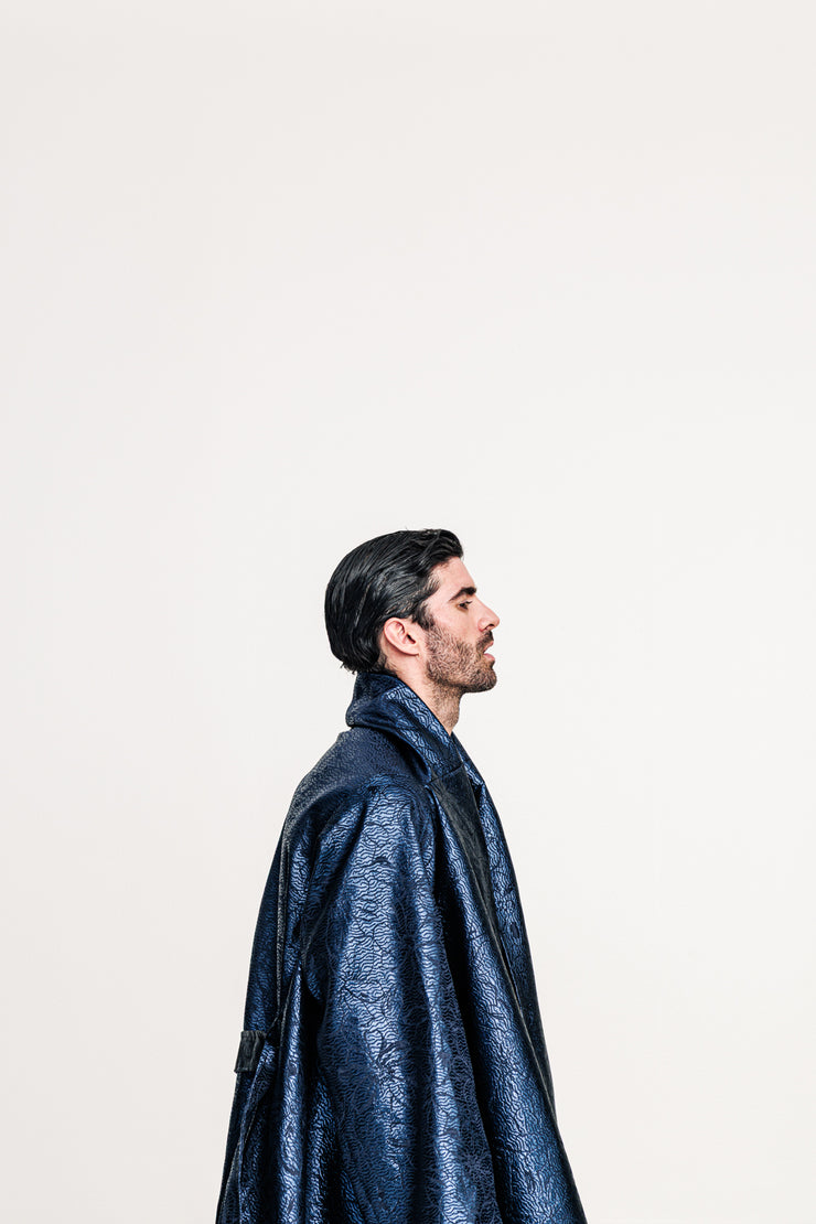 Hmong Kimono Brocade Blue