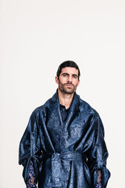 Hmong Kimono Brocade Blue