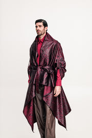 Hmong Kimono Brocade Bordeaux