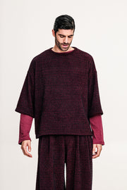 Mirath T-shirt Patterned Bordeaux