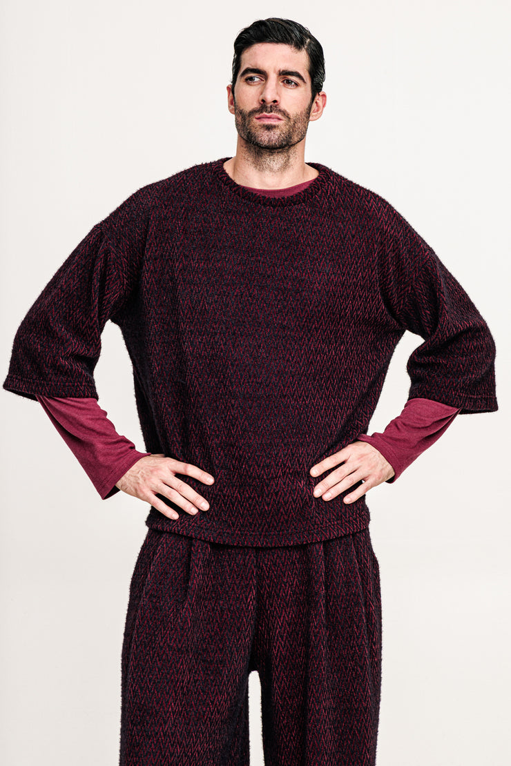 Mirath T-shirt Patterned Bordeaux