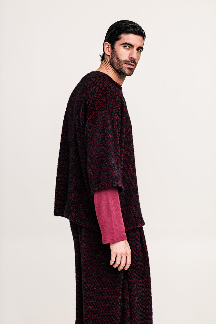 Mirath T-shirt Patterned Bordeaux