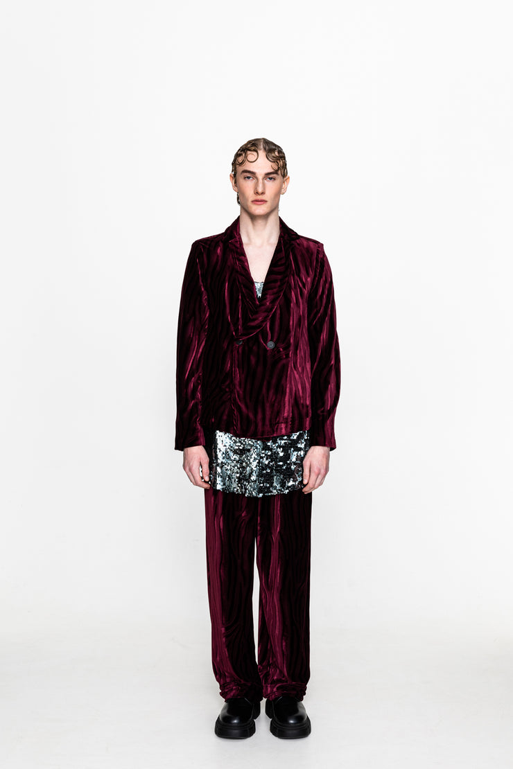 Antonio Velvet Pants Bordeaux