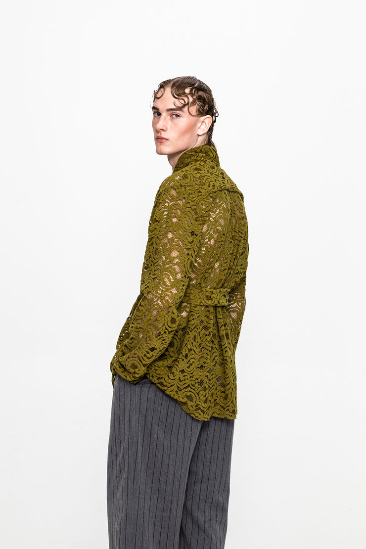 Ettore Lace Shirt Green