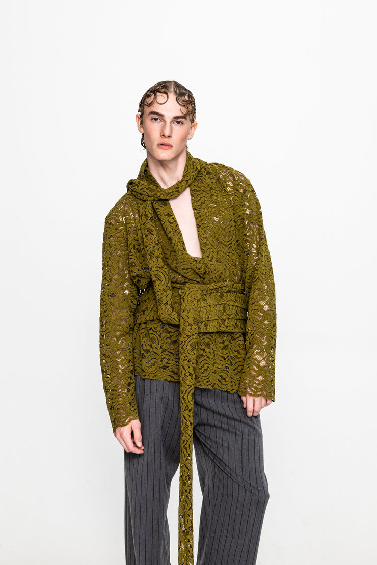 Ettore Lace Shirt Green