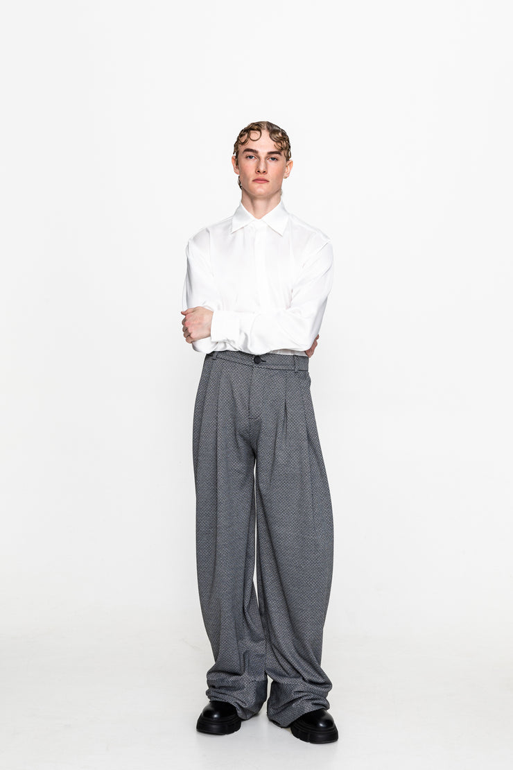 Massimo Pants Patterned Grey