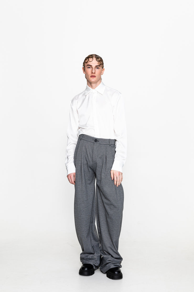 Massimo Pants Patterned Grey