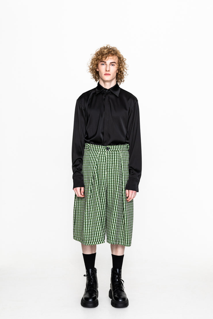 Simon Cropped Pants Patterned Green