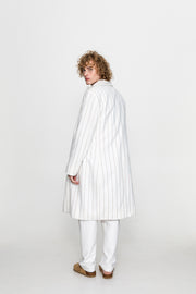 Federico Coat Striped White