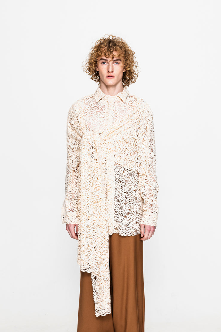 Luca Lace Shirt Ecru