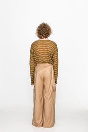 Kanu Pants Striped Beige