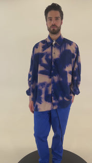 Trace Shirt Printed Blue