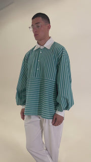 Cloud Shirt Striped Emerald