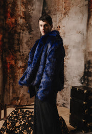 Mateo Faux Fur Jacket Blue