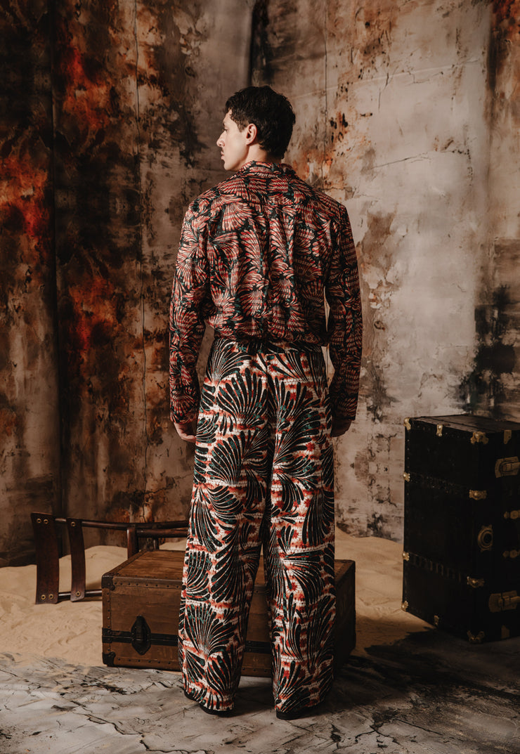 Tempest Printed Pants Red