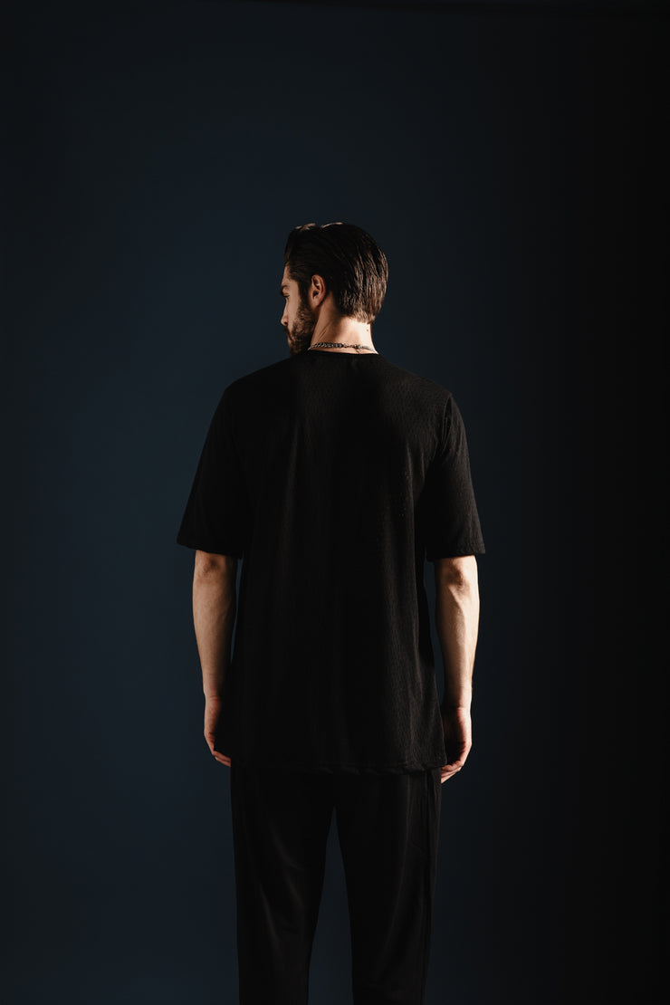 Route T-Shirt Textured Black