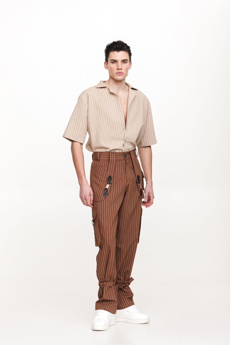 Axis Pants Striped Brown – Dante Men