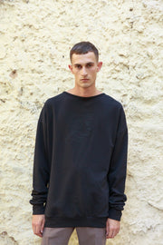 Dante Embroidered Sweatshirt Black