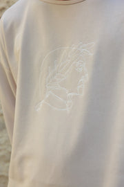 Dante Embroidered Sweatshirt Ecru