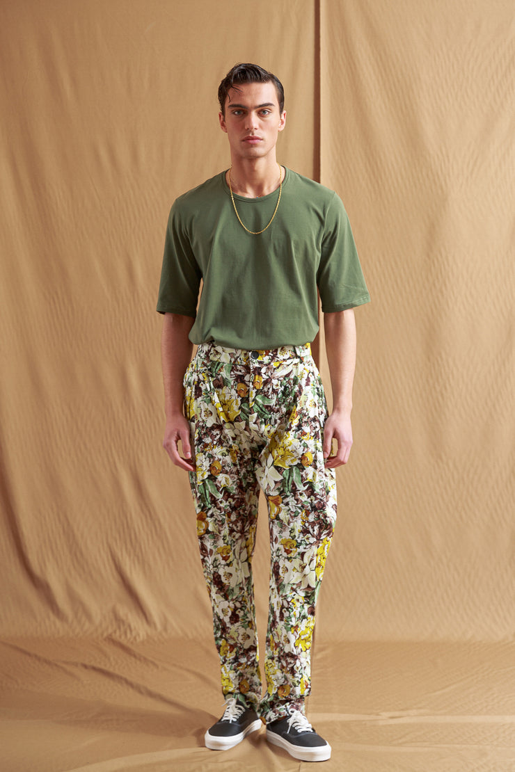 ASOS Smart Slim Fit Satin Pants With Floral Print in Blue for Men | Lyst